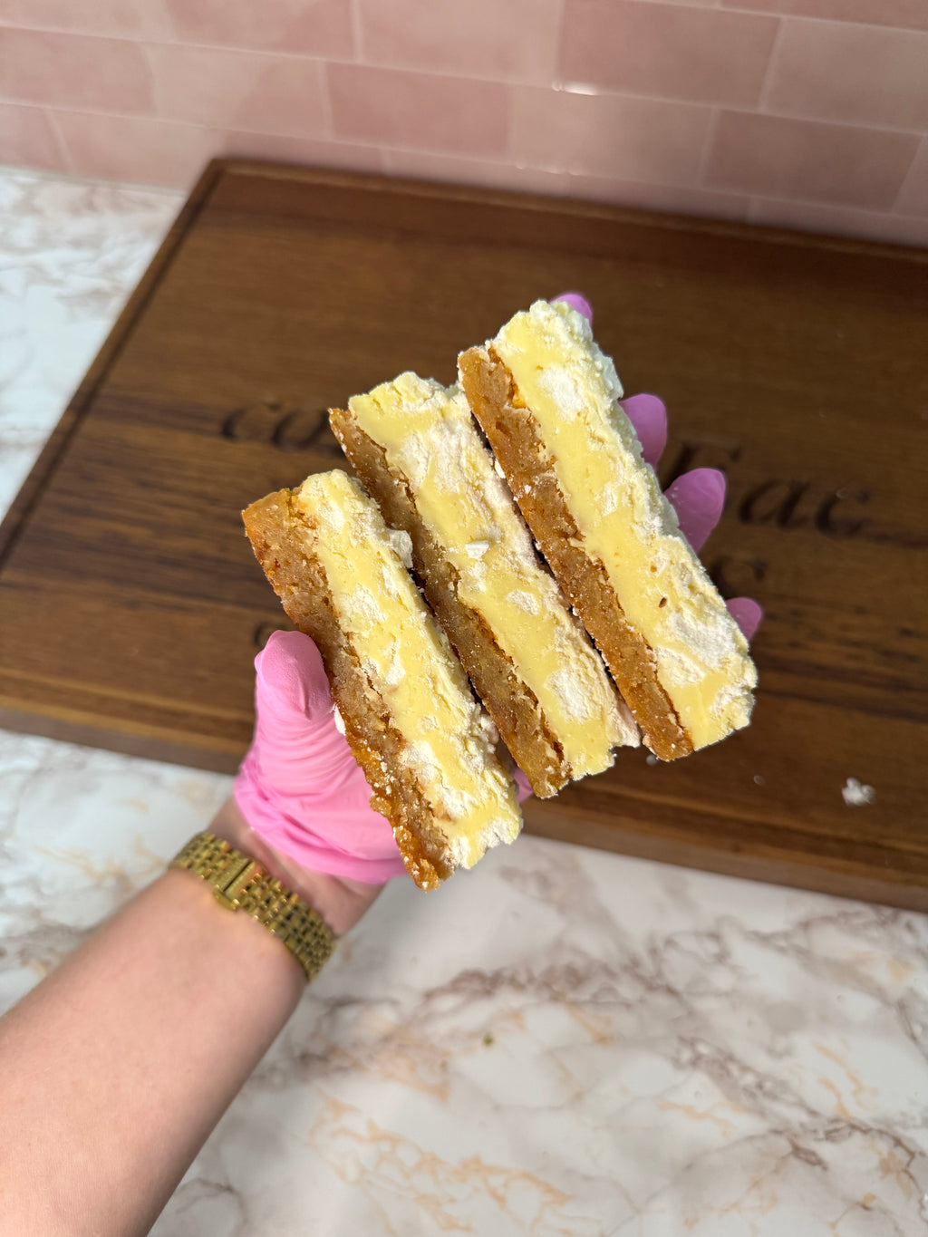 Lemon Meringue Fudge Blondie