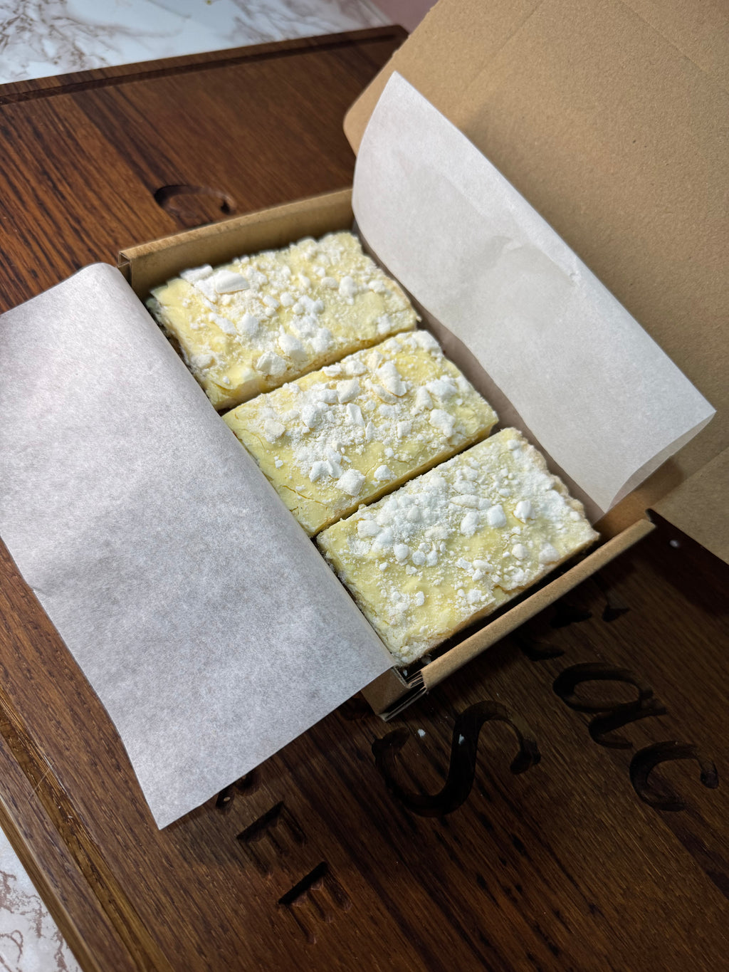 Lemon Meringue Fudge Blondie