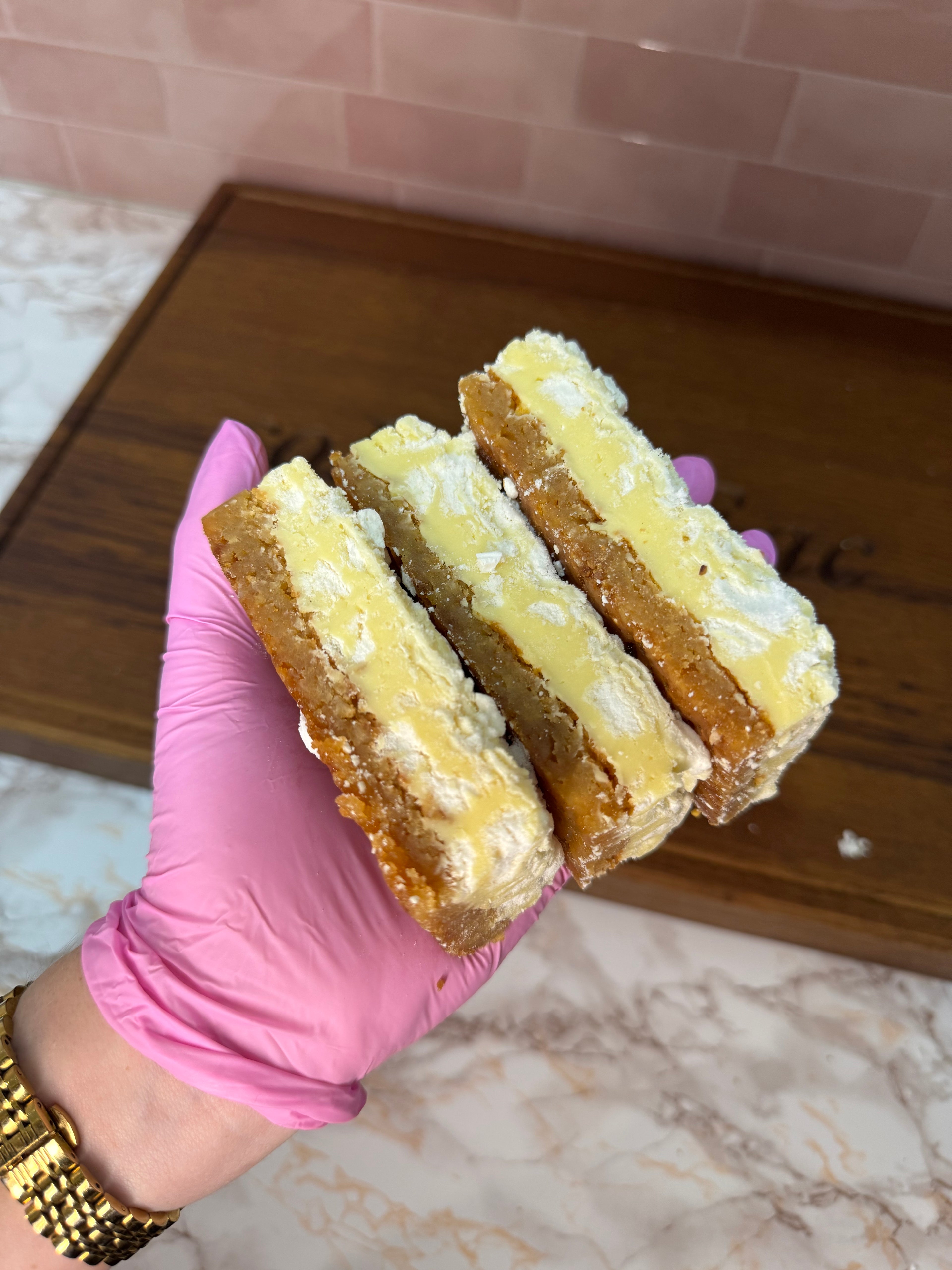 Lemon Meringue Fudge Blondie