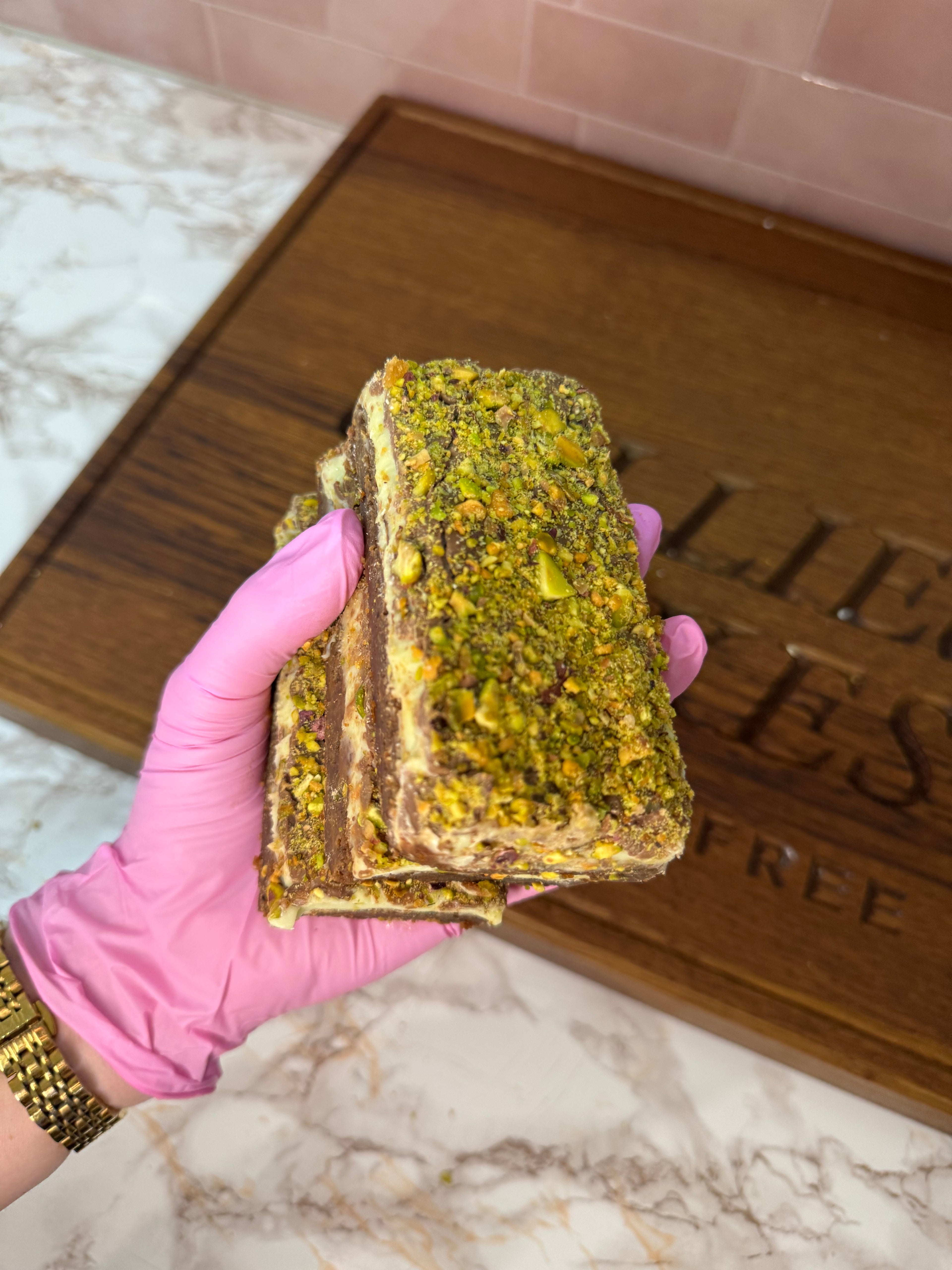 Pistachio Fudge Brownie